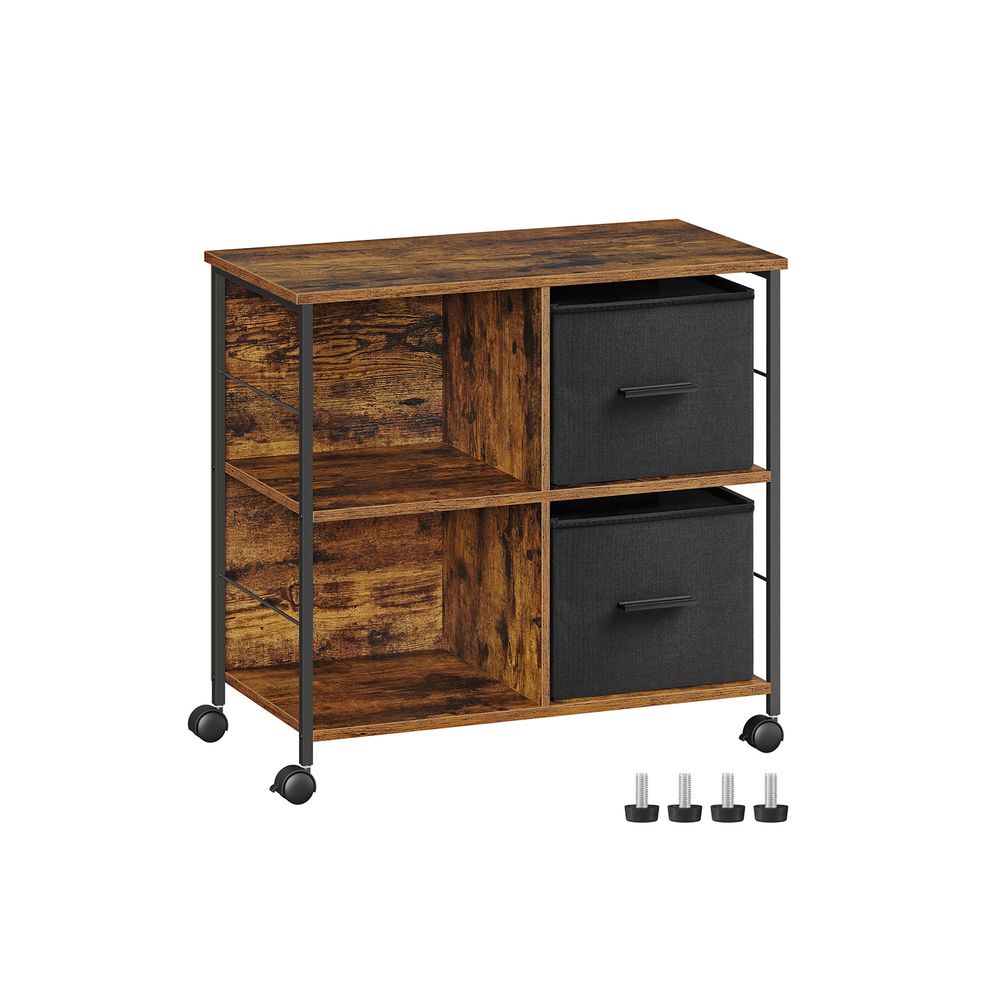 Armoire de bureau Nancy's Bootle - Armoire de rangement - Classeur - Commode - Industriel - 73,5 x 37,5 x 69 cm