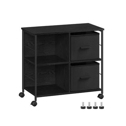 Nancy's Bootle Office Cabinet Black - Storage cabinet - Filing cabinet - Chest of drawers - Industrial - 73.5 x 37.5 x 69 cm