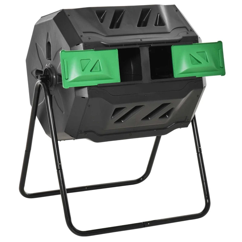 Nancy's Ranco Composter - Compostbak - Composteerder - Zwart - ± 70 x 65 x 95cm