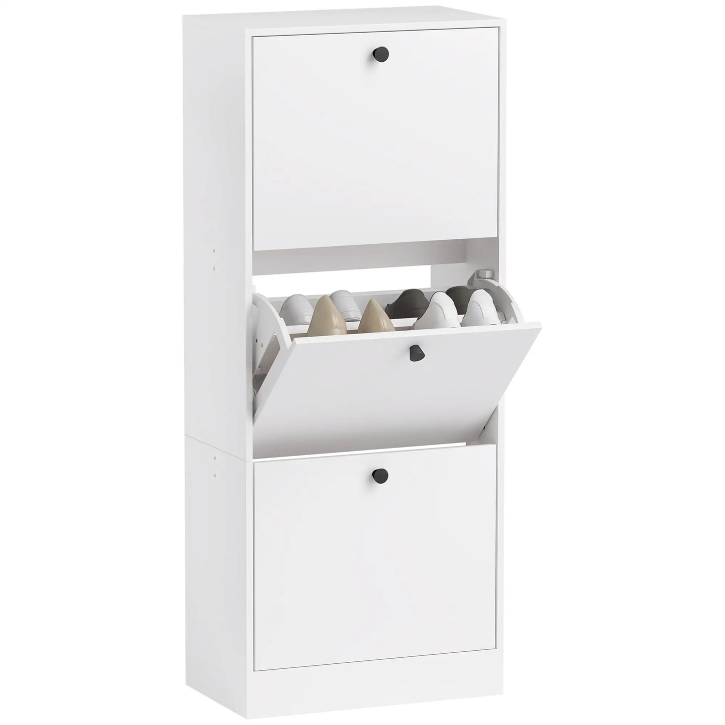 Nancy's Crodo Schoenenkast - Opbergkast voor Schoenen - Schoenenrek - Wit - ± 50 x 30 x 115 cm