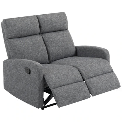 Nancy's Marciana 2-Zitsbank - Zitbank - Relaxfauteuil - Grijs - Stof - ± 115 x 90 x 100 cm