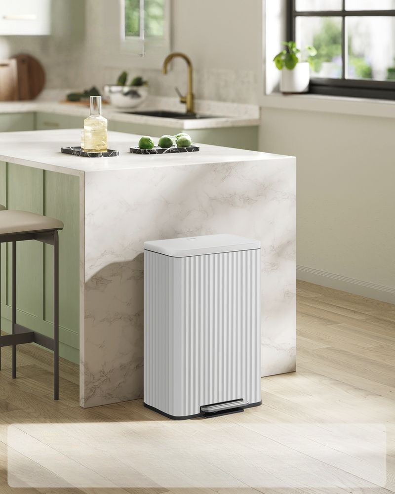 Nancy's Pralormo Pedaalemmer - Afvalbak - Prullenbak - Wit - 50 Liter