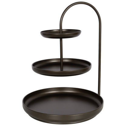 Julie Etagère Black / Copper - Serving tower - Fruit bowl - Serving set - 3 layers - Steel