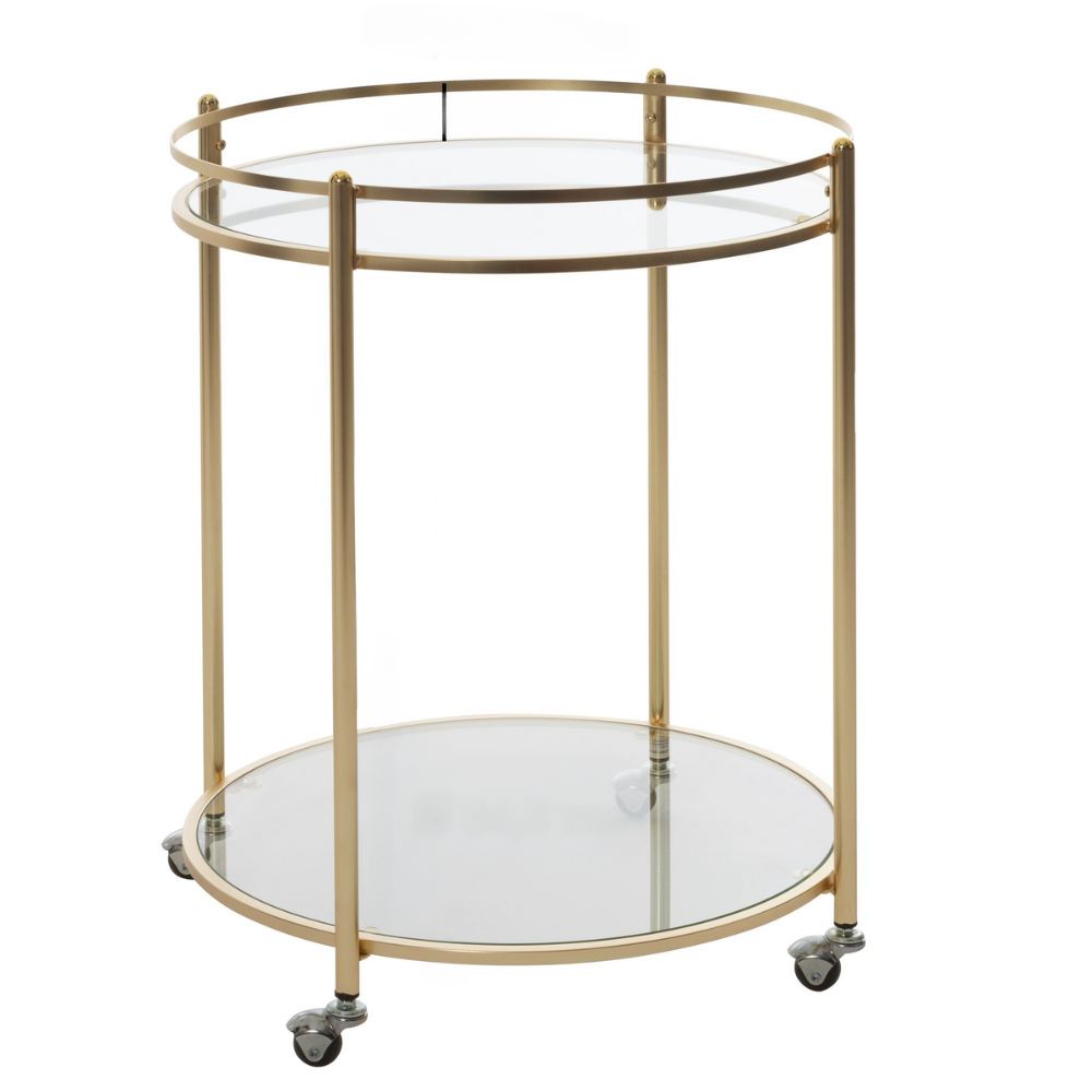 Nancy's Deming Side Table - Side Table on Wheels - Kitchen Trolley - Serving Trolley - Tea Trolley - Ø 57 cm