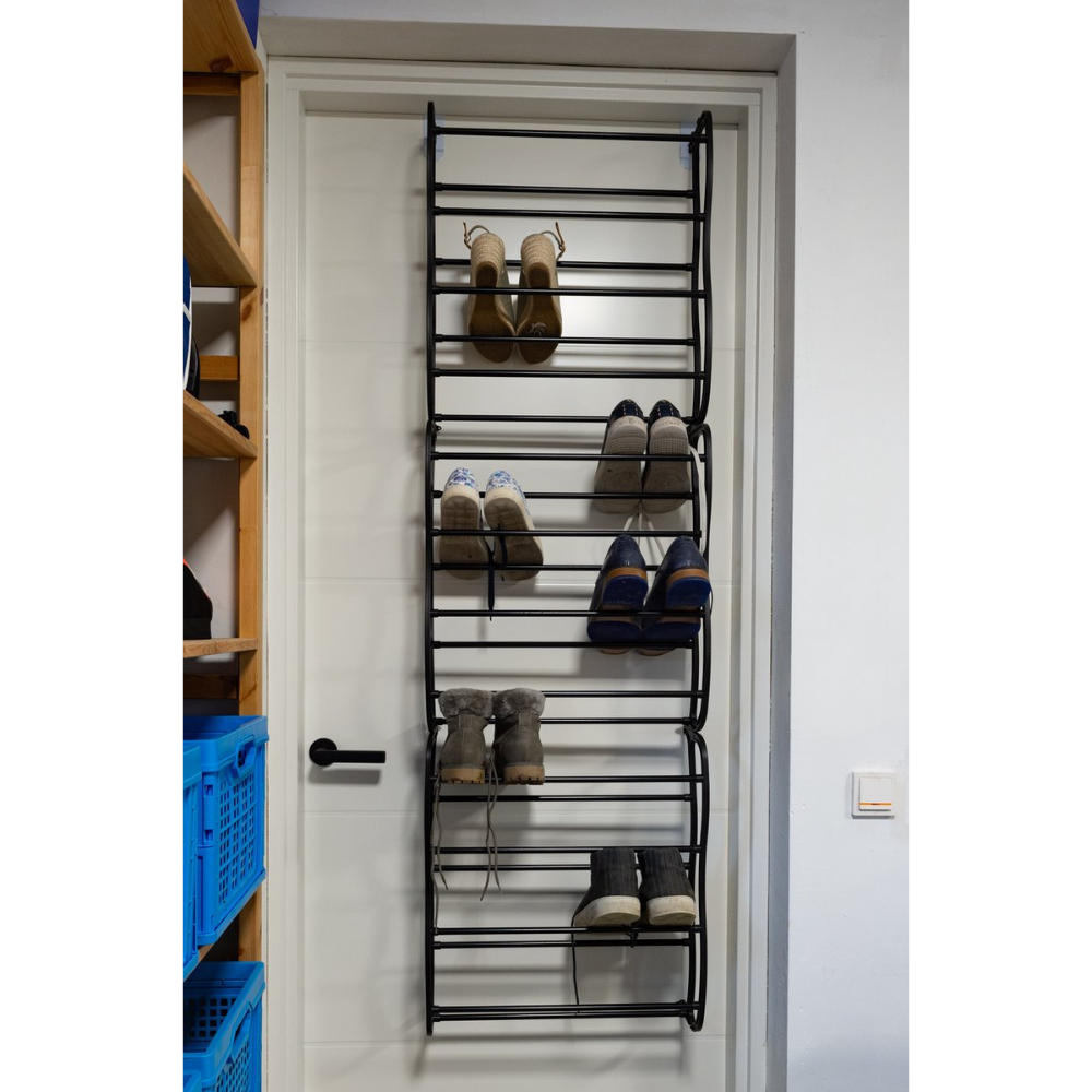 LG Life's Green Hanging Shoe Rack Black Suitable for flush and rebated doors 