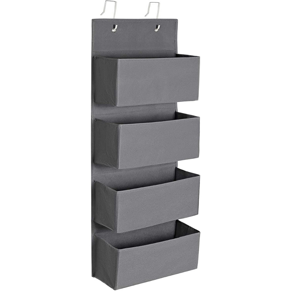Nancy's Hamlet Deur Organizer - Opbergbox - Hangend - Grijs - Fleece / Karton - ± 35 x 10 x 100 cm