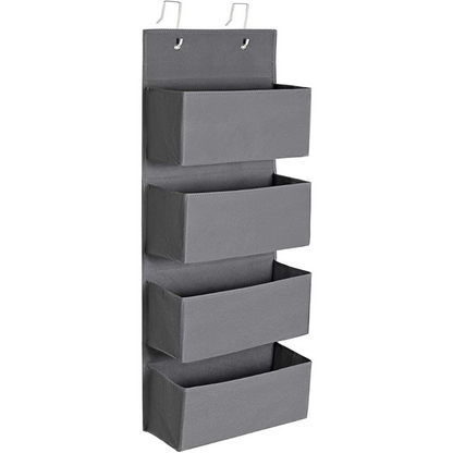 Nancy's Hamlet Door Organizer - Hanging - 4 Compartments - Storage Space - Gray - Plastic - Cardboard - 33.5 x 12 x 100 cm