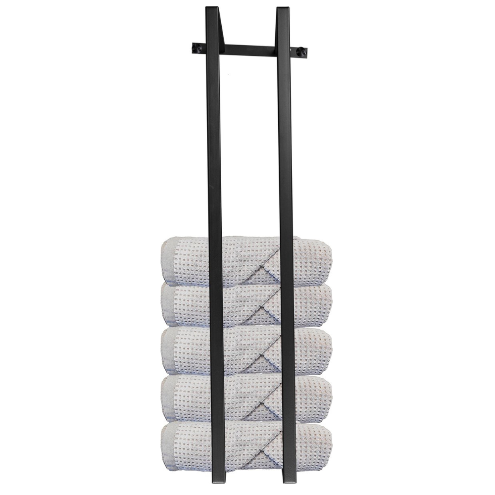 Second chance Eleganca Towel rack wall mounted 95x25x20 cm - Stainless steel - Matt Black