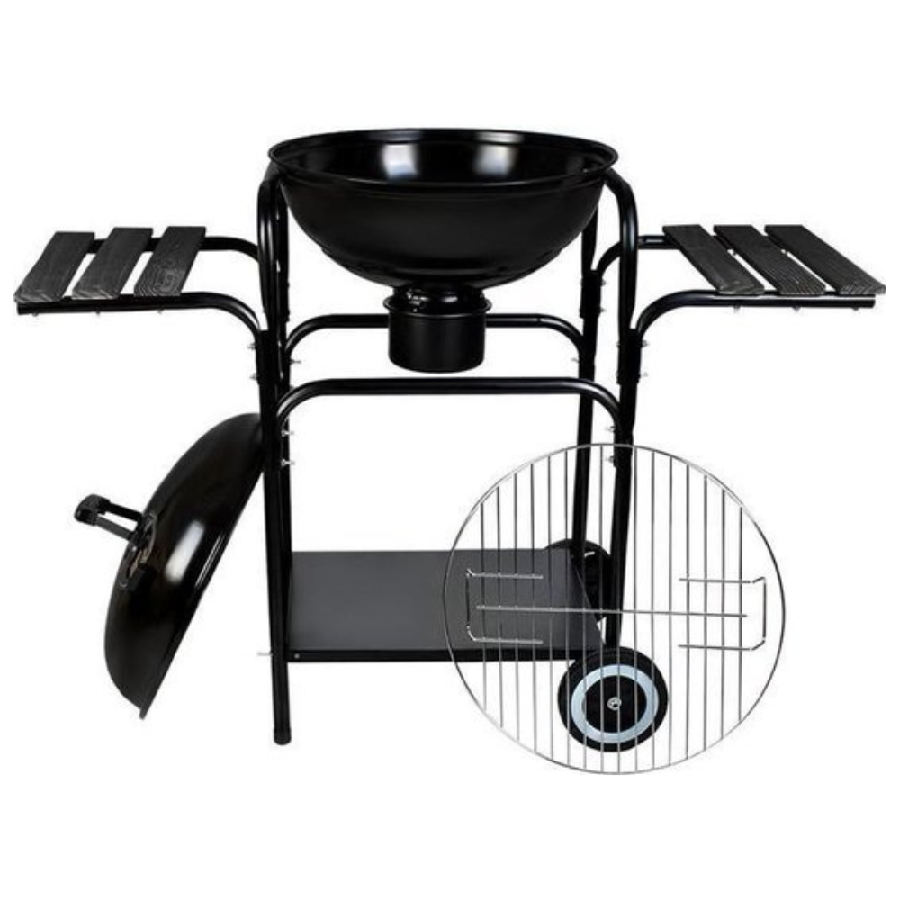 Second chance EASTWALL Mobile charcoal barbecue - Ø 46.5 cm - Stainless steel - Black