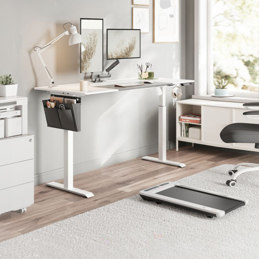 Nancy's Brandon Electric Sit Stand Desk - Computer table - Work desk - White - Modern - 160 x 70 x (72-120) cm