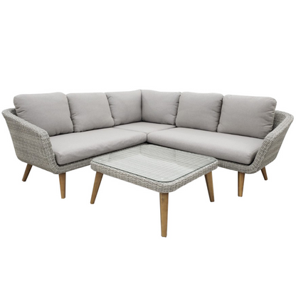 Nancy's Mira Loungeset - Tuinset - Loungebank - 2-delige Lounge Set - Lichtgrijs