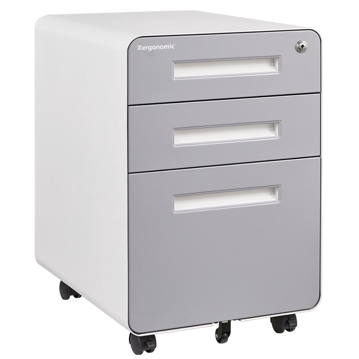 Xergonomic Gemini Dresser Drawer unit White with gray