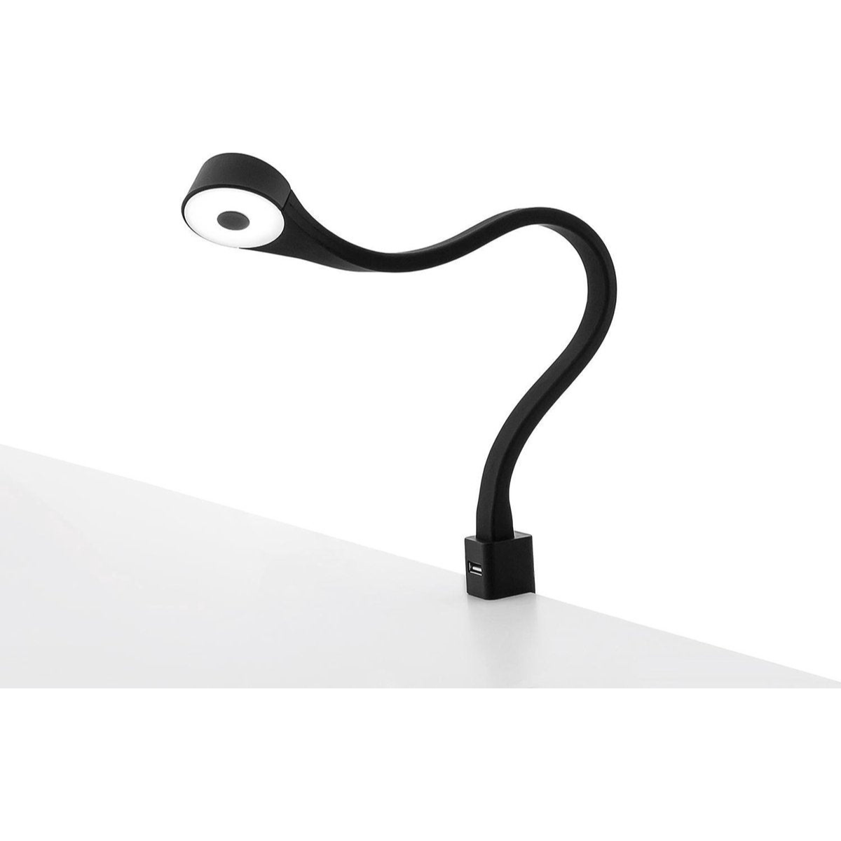 Lampe de chevet LED Eleganca avec port USB 2 pièces Noir