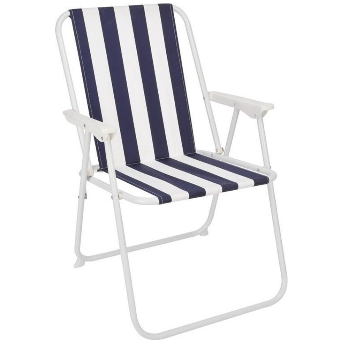 Nancy's Bathurst Campingstoel - Vouwstoel - Strandstoel - Opvouwbaar Wit/Blauw