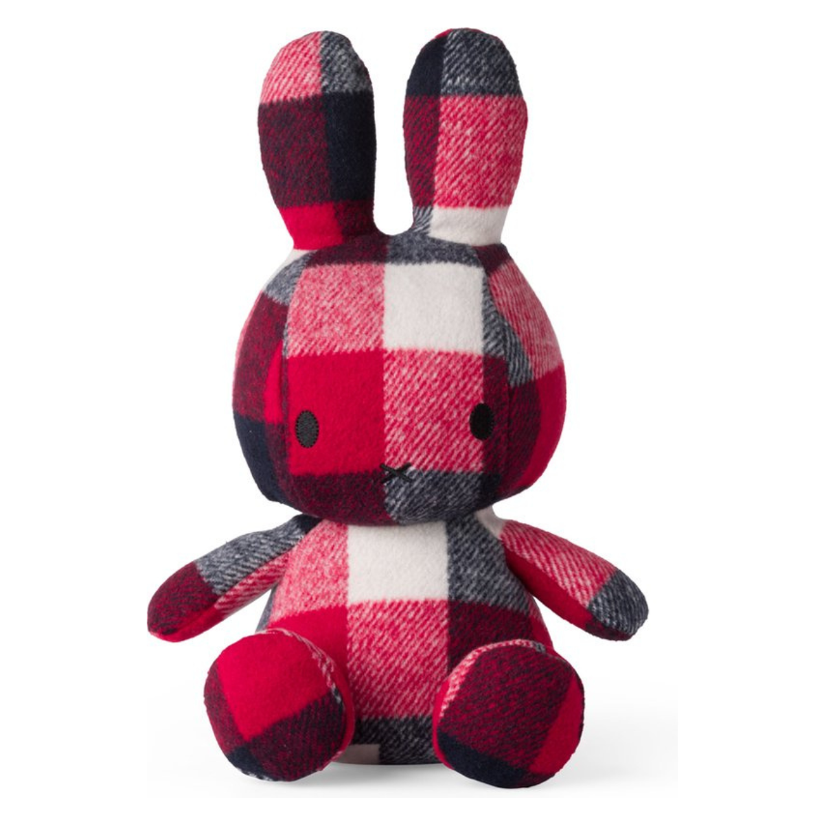 Bon Ton Toys Nijntje Knuffel - Ruit - Rood - Blauw