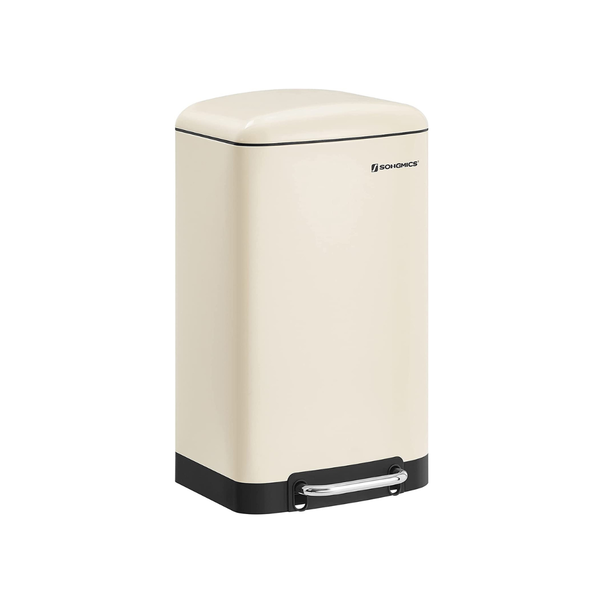Nancy's Chipman Pedaalemmer - Afvalemmer - Prullenbak - Crème Wit - Staal - 30 Liter