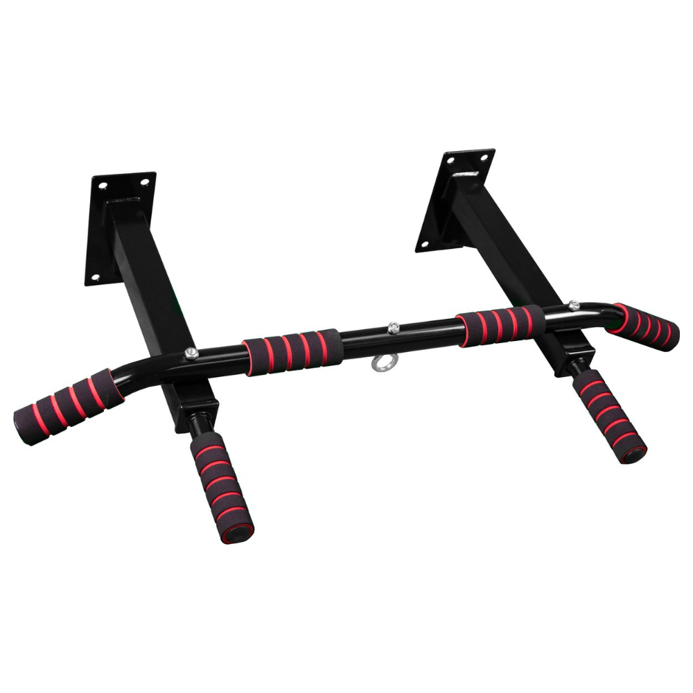 Viper Sports Pull up bar met bokszak bevestiging ring L92xB50xH8 cm – Zwart/Rood