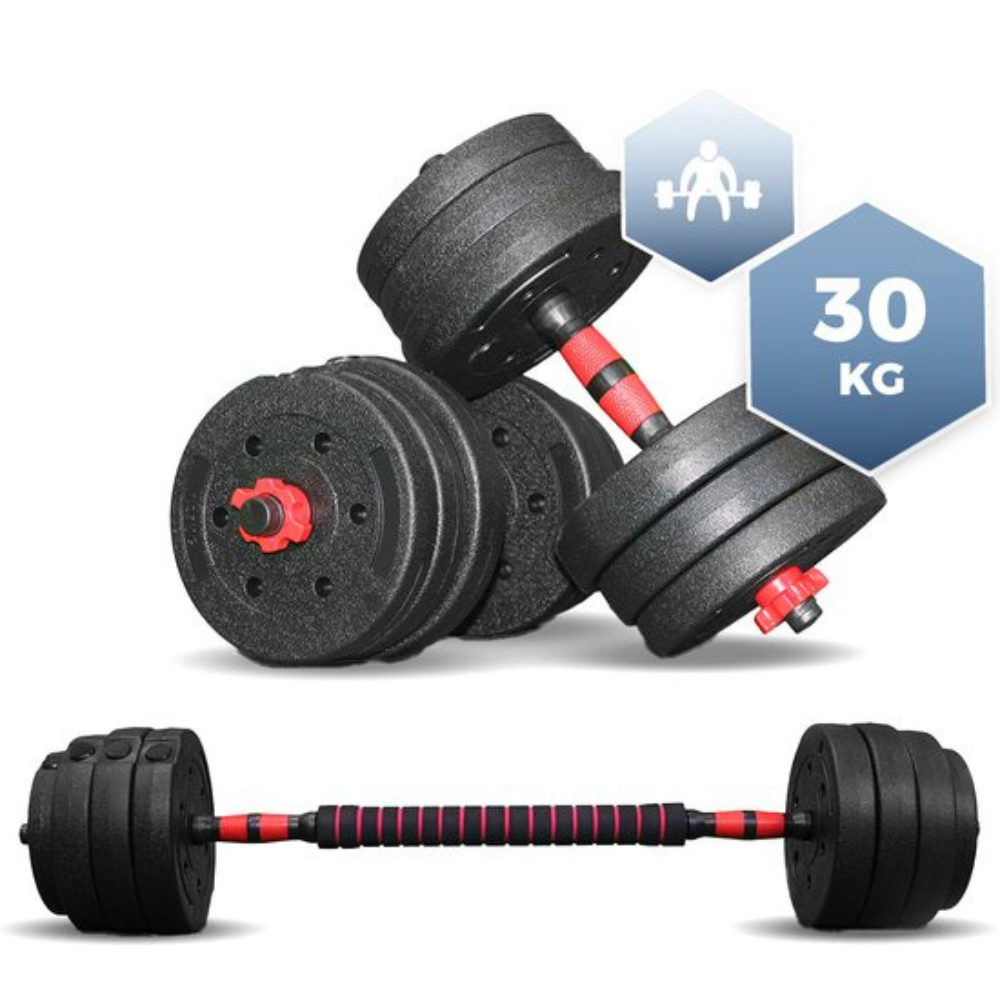 SOUTHWALL Dumbbells set adjustable with barbell up to 30kg