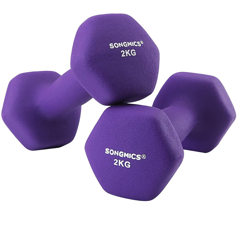 Nancy's Hybla Dumbbells - Halterset - Set Van 2 - 2 x 2 kg - Korte Halters - Paars - Vrouwen