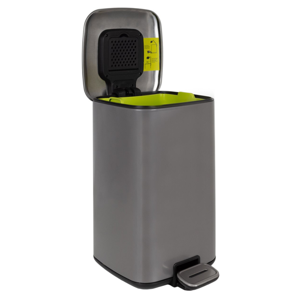 EKO Regent pedal bin 12 Liters Platinum