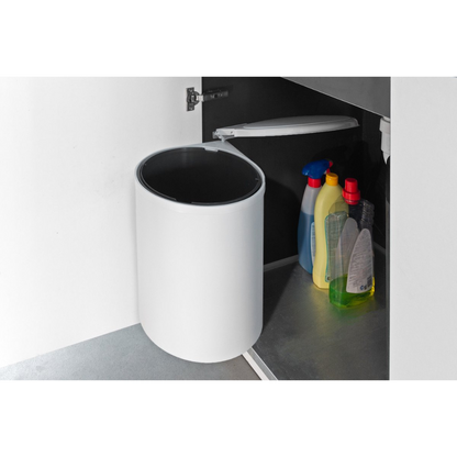 Built-in waste bin 13 liters round white