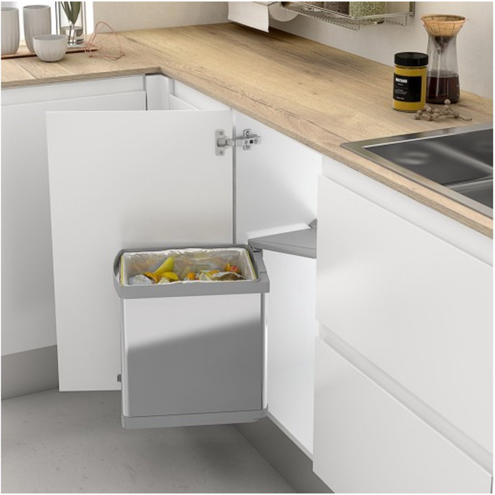 Eleganca Inbouw prullenbak - Inbouw afvalemmer - Inbouw afvalbak - Inbouw vuilnisbak - 21 Liter