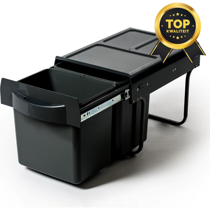 Eleganca Inbouw prullenbak - Inbouw afvalemmer - Inbouw afvalbak - Inbouw vuilnisbak - 2x16 Liter - Prullenbakken afval scheiden