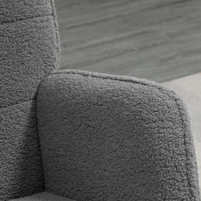 Nancy's Tazem Schommelstoel - Loungestoel - Relaxstoel - Grijs - Fleece