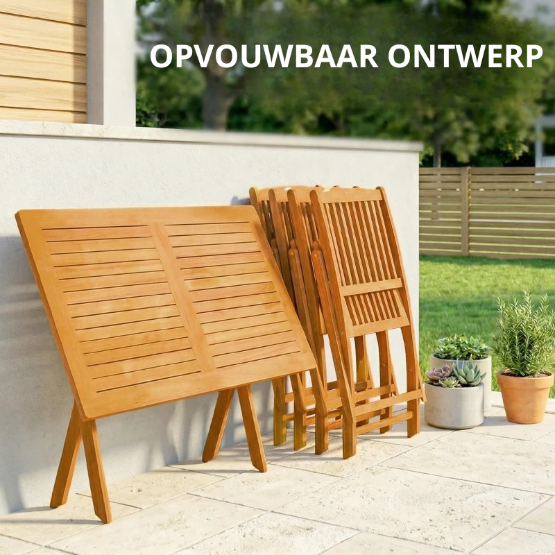 Nancy's Sarnico Tuinset - 5-Delige Terrasset - Tuinmeubelset - Acaciahout