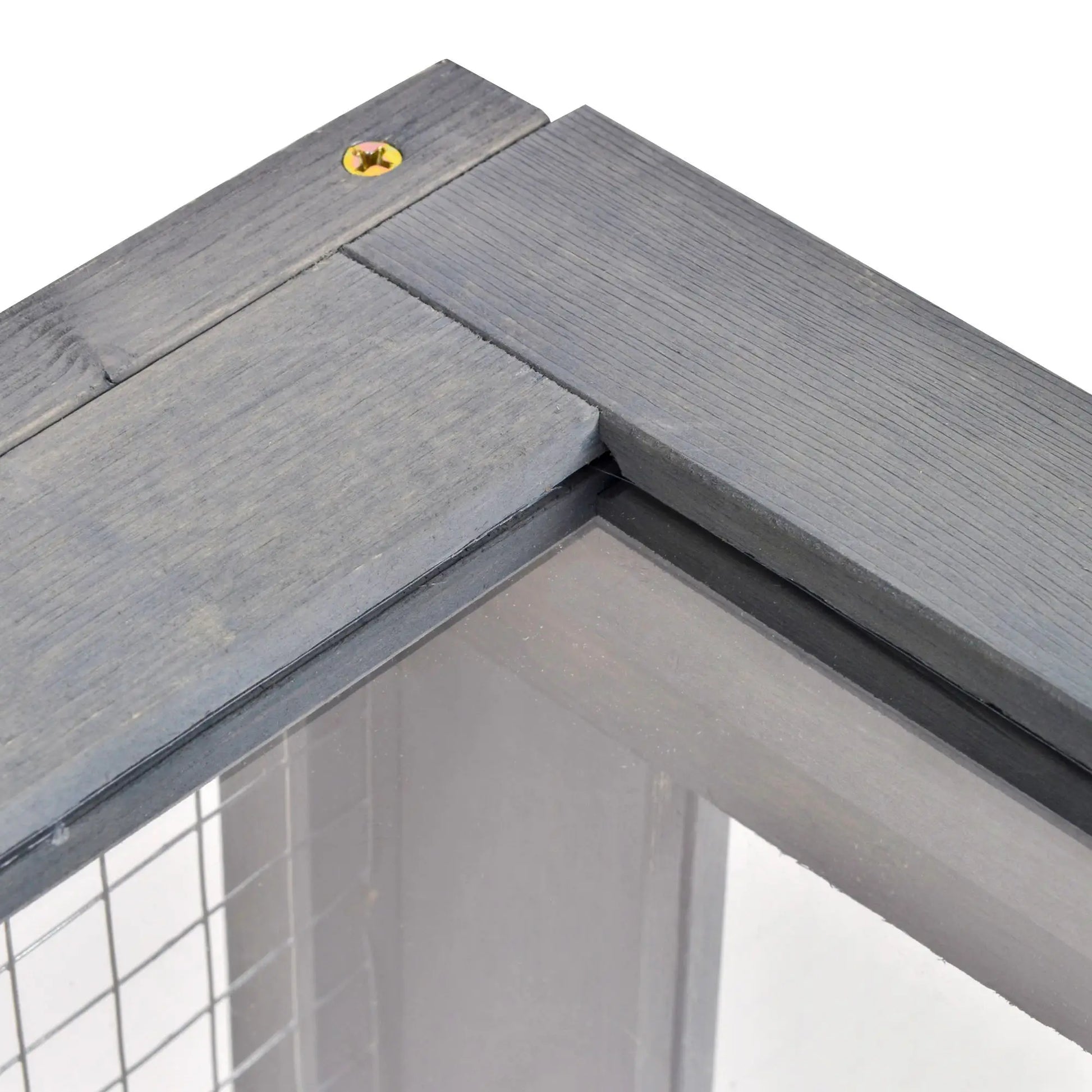 Nancy's Cocconato Dierenverblijf - Dierenhok - Schilpaddenhuis - Grijs - Dennenhout - ± 90 x 60 x 30 cm