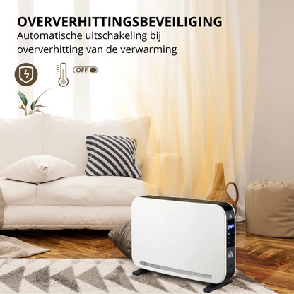 Nancy's Mura Mobiele Kachel - Elektrische Verwarming - Draagbare Verwarming - 3 Standen - Wit