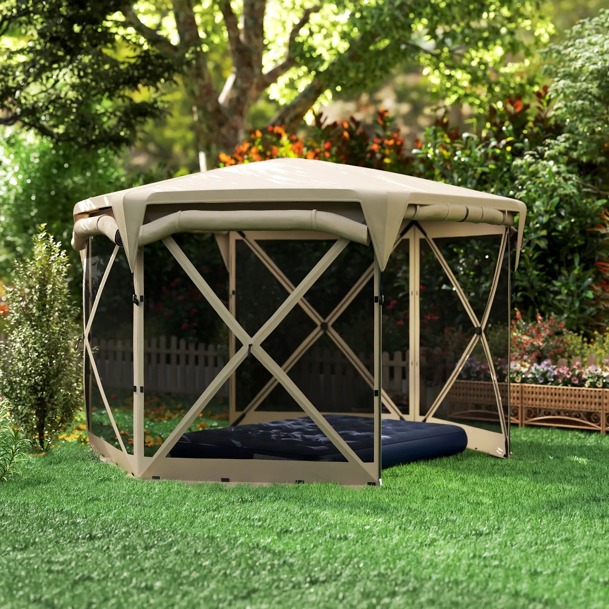 Nancy's Cinquale Paviljoen - Tuinpaviljoen - Partytent - Khaki - 345 x 300 x 210 cm