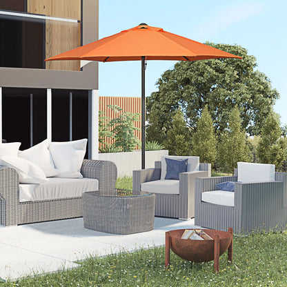 Nancy's Creazzo Parasol - Tuinparasol - Oranje - ± Ø 195 x 205 cm