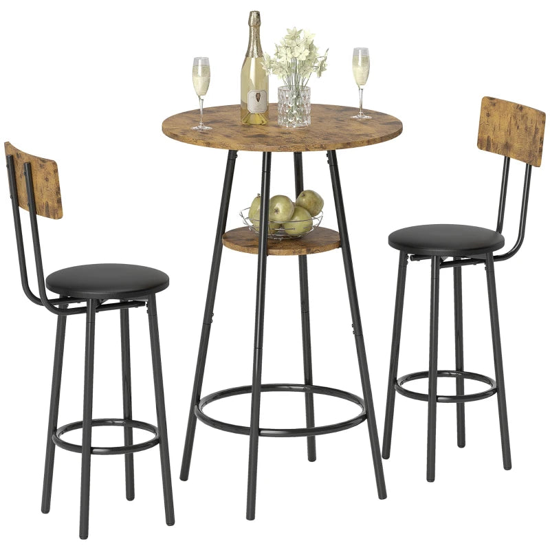 Nancy's Montedoro Bartafel Set - 3-Delige Bar Set - Bruin / Zwart