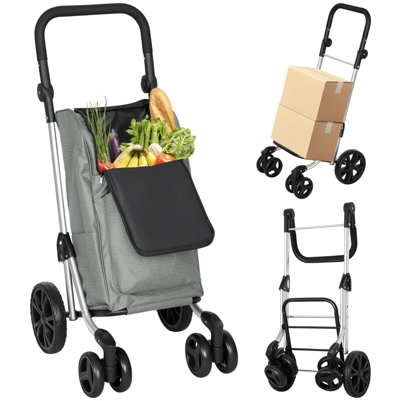 Nancy's Nettuno Boodschappentrolley - Boodschappenwagen - Boodschappenkar - Grijs - 46 Liter