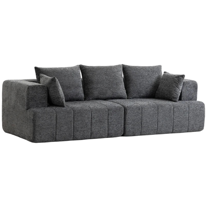 Nancy's Terlago 3-Zitsbank - Sofa - 3 Persoons Bank - Grijs - Chenille - ± 250 x 105 x 85 cm