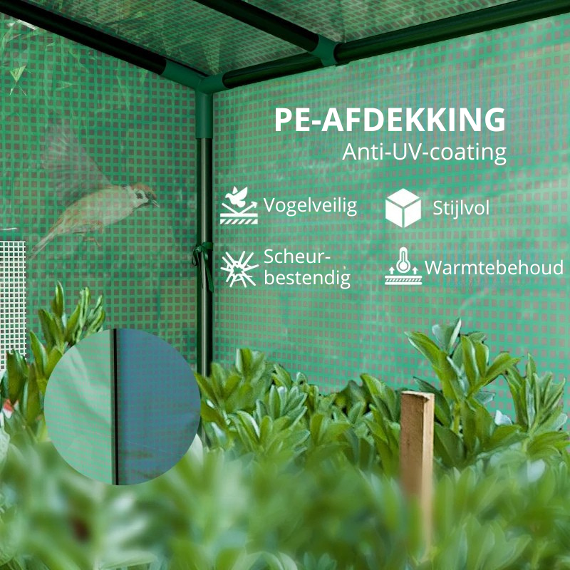 Nancy's Poirino Tuinkas - Plantenkas - Kweekkas - Groen - ± 200 x 75 x 170/150 cm