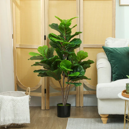Nancy's Melegnano Kunstplant - Vijgeboom - Kunstboom - Groen - 110 cm hoog