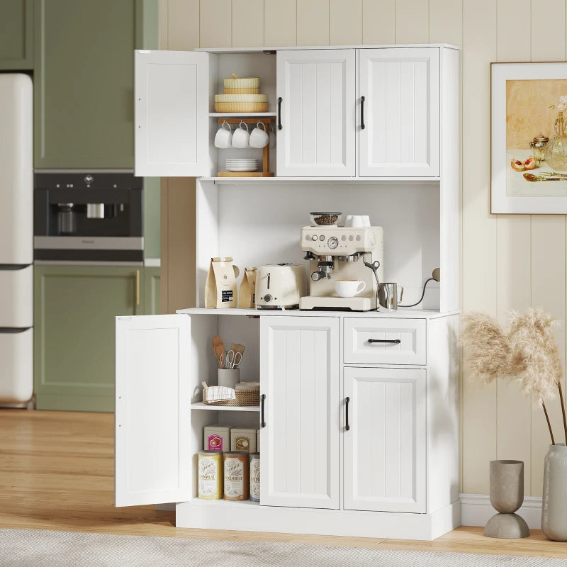 Nancy's Piode Keukenkast - Opbergkast - Voorraadkast - Wit - ± 100 x 40 x 180 cm