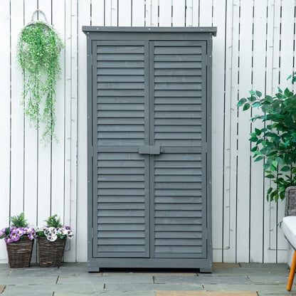 Nancy's Horsham Garden Cupboard - Shed - Storage Shed - Gray - Pine