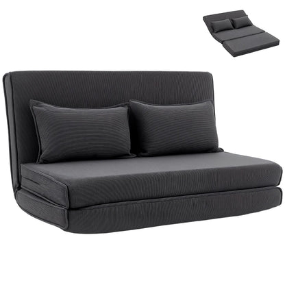 Nancy's Tavullia Slaapbank - Vloersofa - Verstelbare rugleuning - Donkergrijs - Corduroy