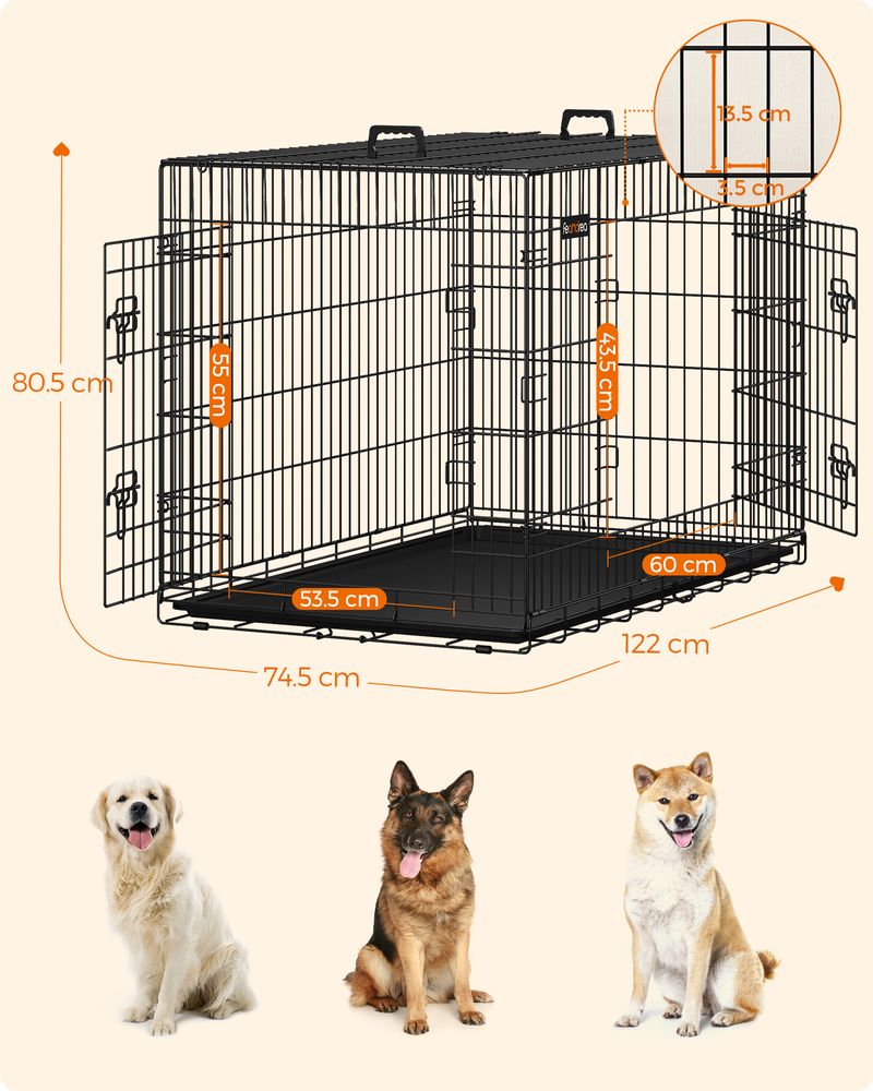 Nancy's Hondenbench - Bench Voor Hond - 2 Deurs Kennel - Autobench