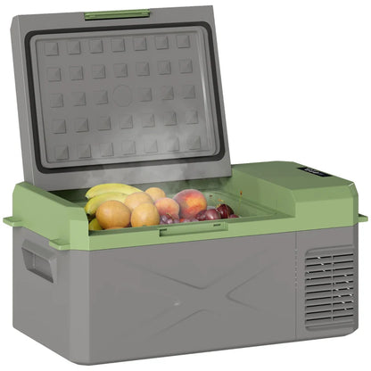 Nancy's Sovana Koelbox - Koeler - LED-Dipslay - AC / DC Adapter - Grijs / Groen - 16,3 Liter