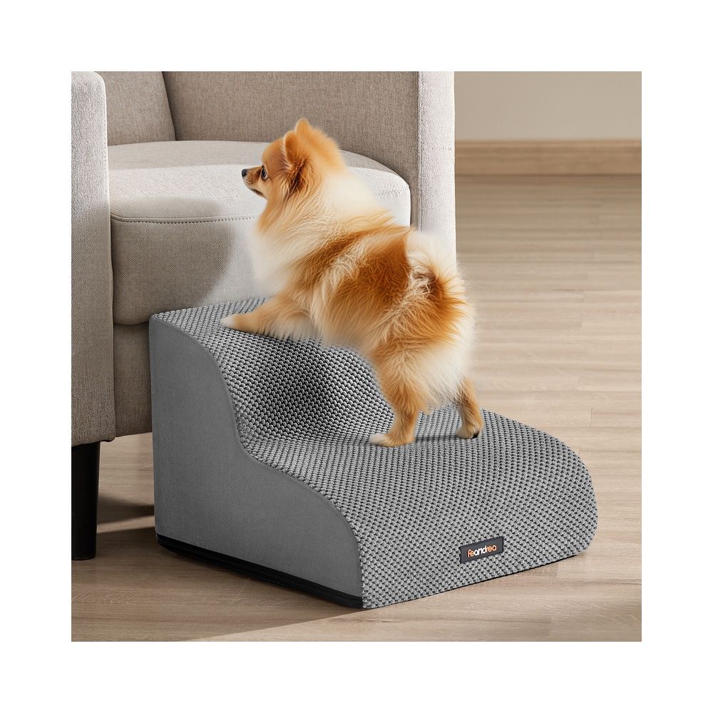 Nancy's Praiano Hondentrap 2 Traps - Dierentrap - Huisdierentrap - Antislip - Grijs - 40 x 40 x 30 cm