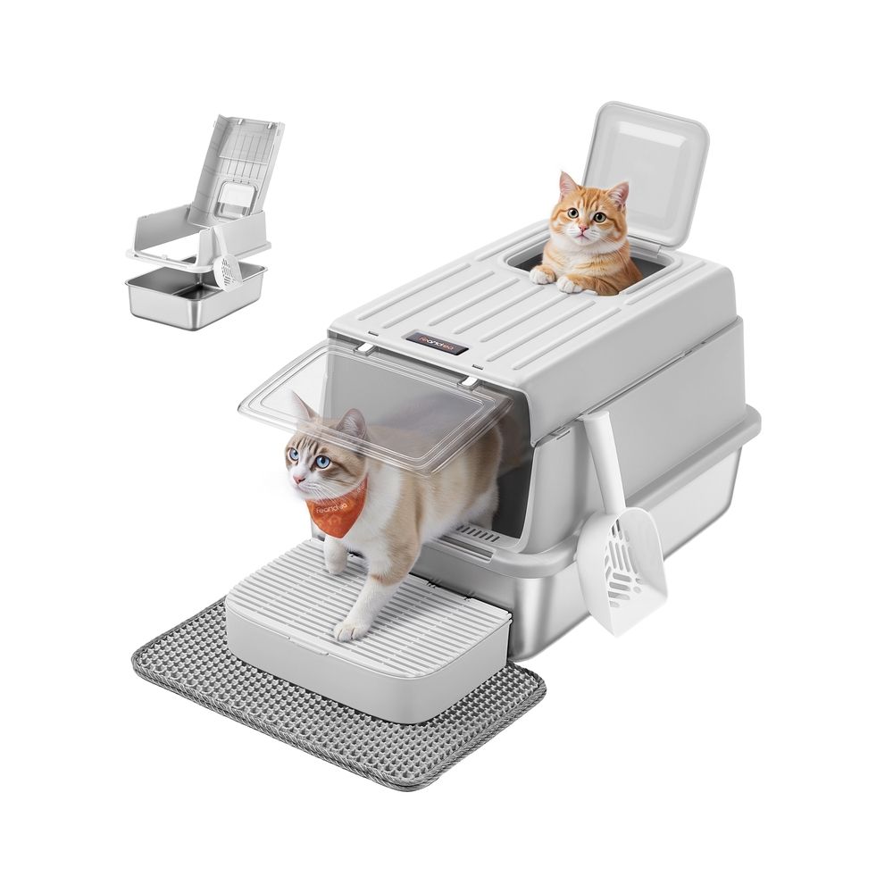 Nancy's Pianengo Kattenbak - Katten Toilet - Katten WC - Grijs - ± 60 x 40 x 40 cm