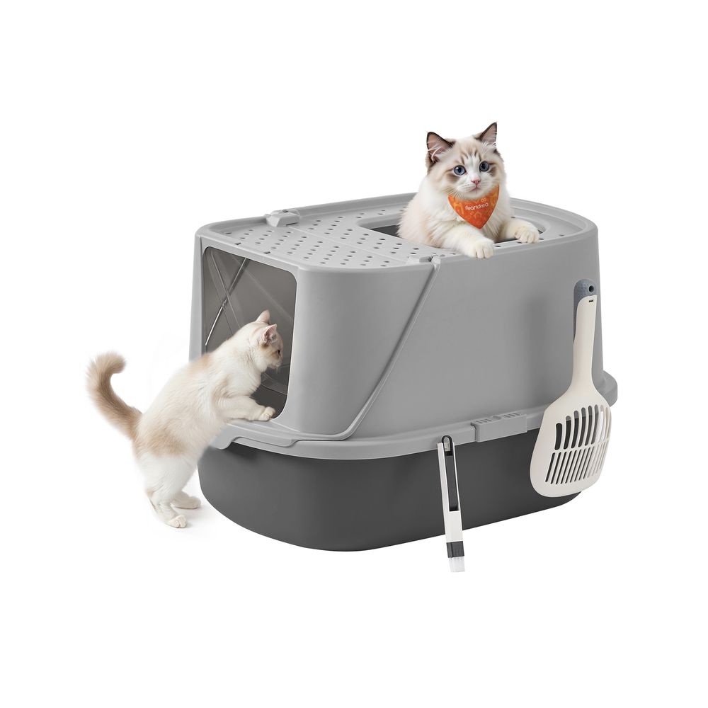 Nancy's Piadena Kattenbak - Katten Toilet - Katten WC - Grijs - ± 55 x 45 x 40 cm