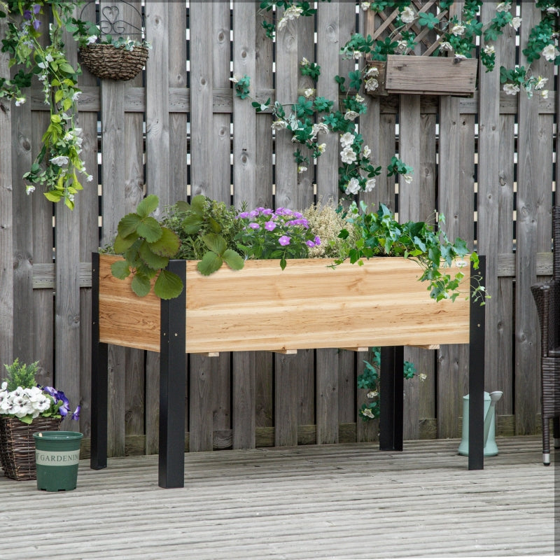 Nancy's Melila Planter - Flower Box - Raised Flower Bed - Garden Bed - Pine Wood - ± 120 x 60 x 75 cm