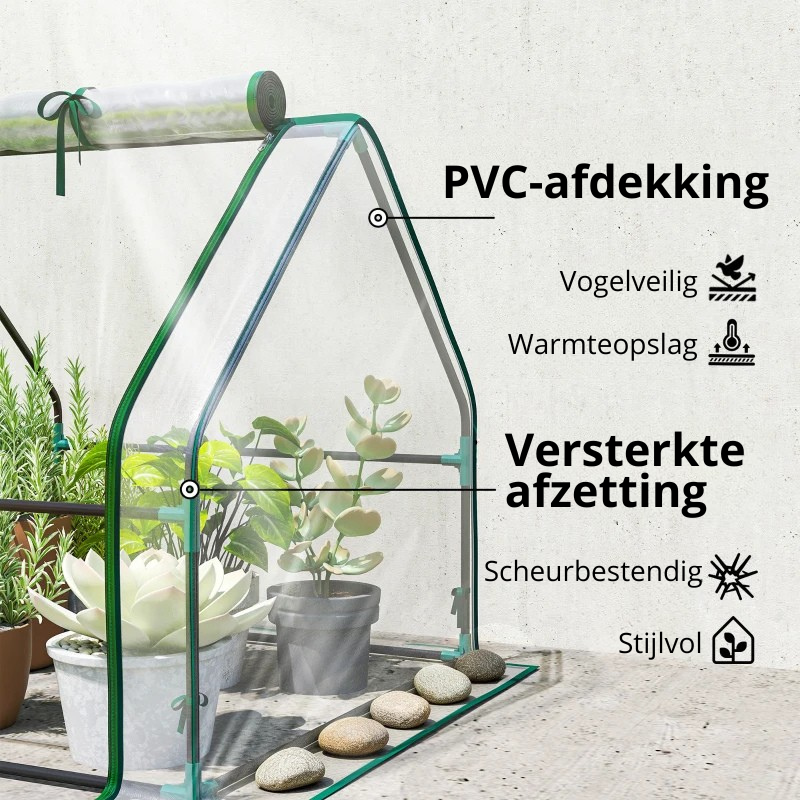 Nancy's Plesio Plantenkas - Tuinkas - Kweekkas - Draagbare kas - Transparant - 180 x 90 x 90 cm