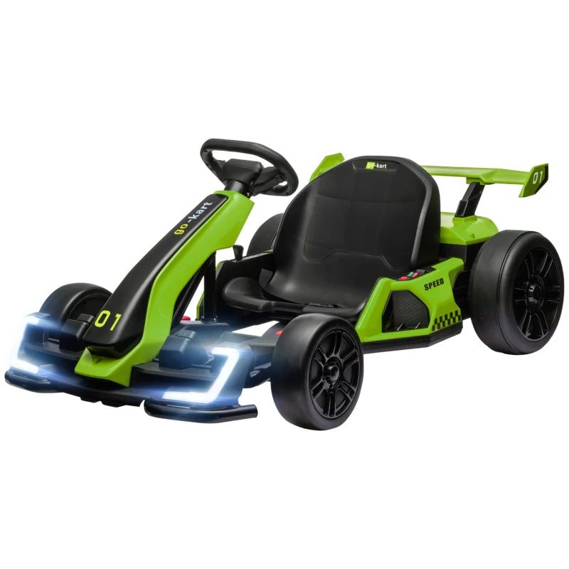 Nancy's Tombolo Elektrische kart voor kinderen - Racekart - Driftkart - Groen / Zwart