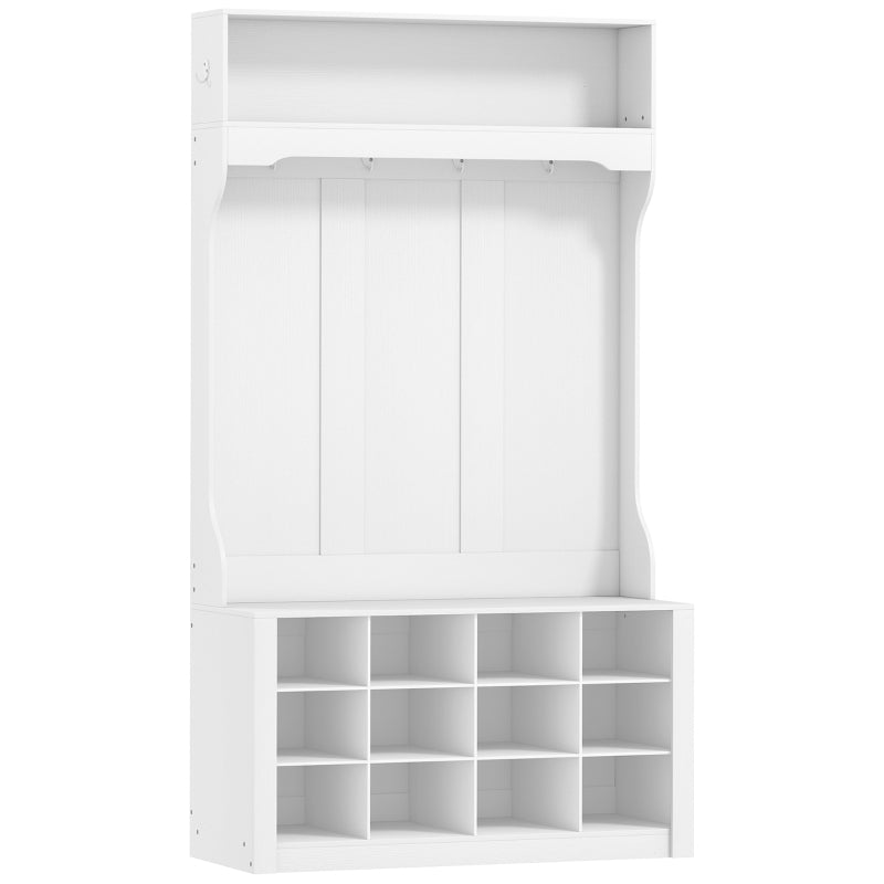 Nancy's Montecreto Wandgarderobe - Kledingrek - Garderobe - Wit - ± 100 x 35 x 170 cm
